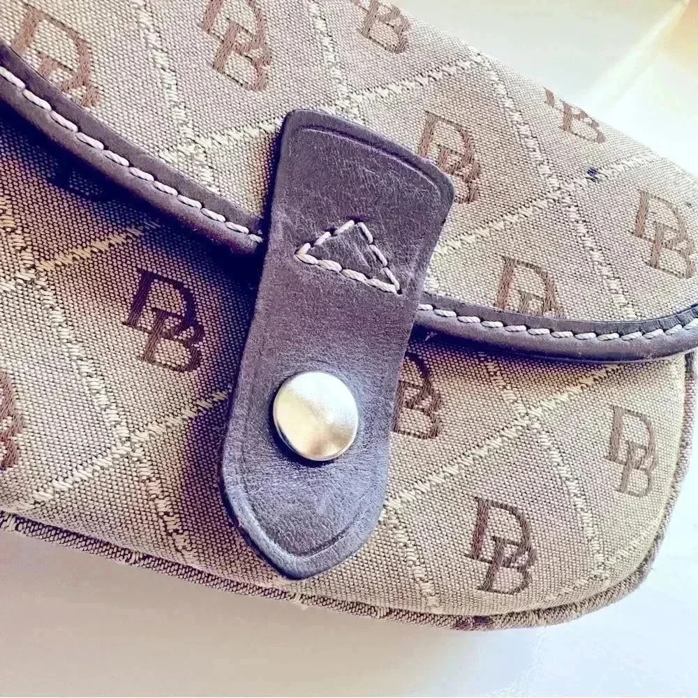 Dooney & Bourke Signature DB Logo Canvas Wristlet
